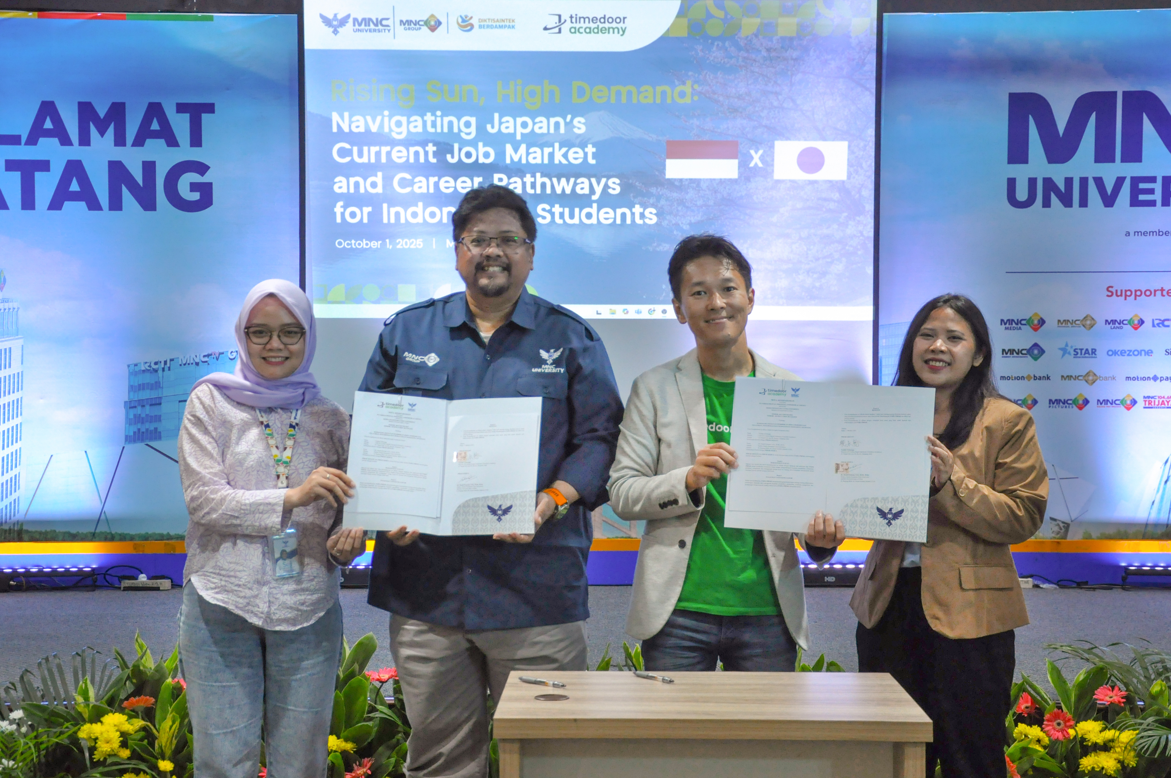 Timedoor Signs MOU with Indonesian Conglomerate MNC University to Establish the Industry-First “Japan AI Business Department”