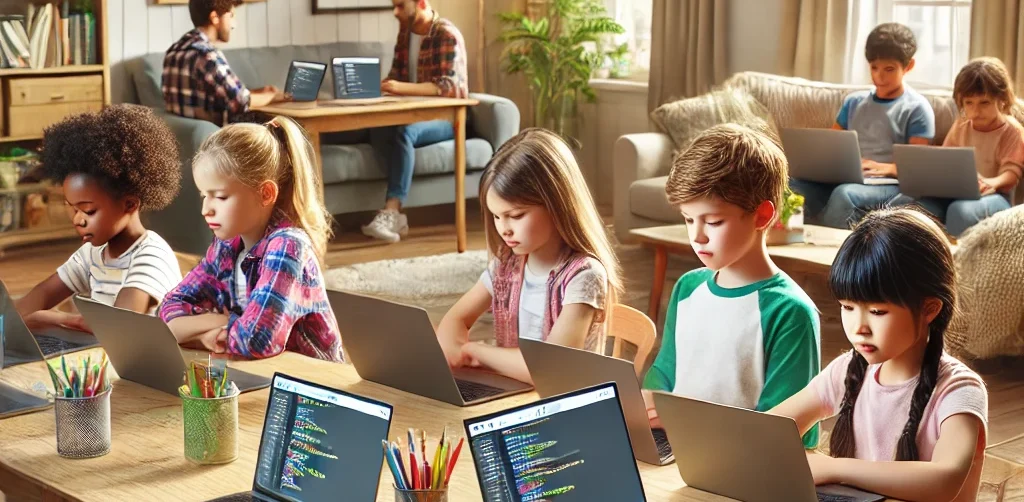 Anak BeLajar coding di Rumah