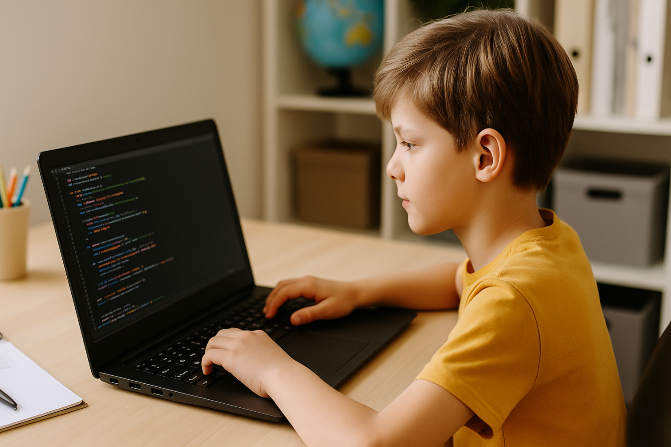 anak belajar coding