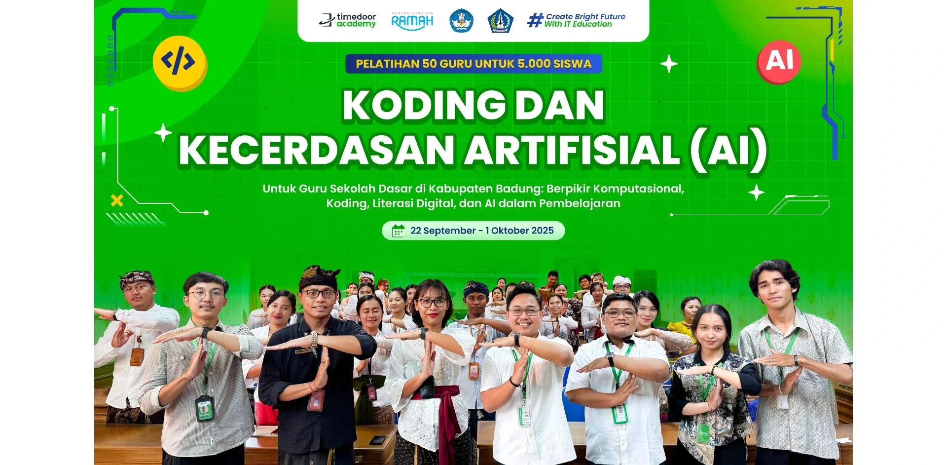Pelatihan Koding dan Kecerdasan Artifisial (AI) di Kabupaten Badung