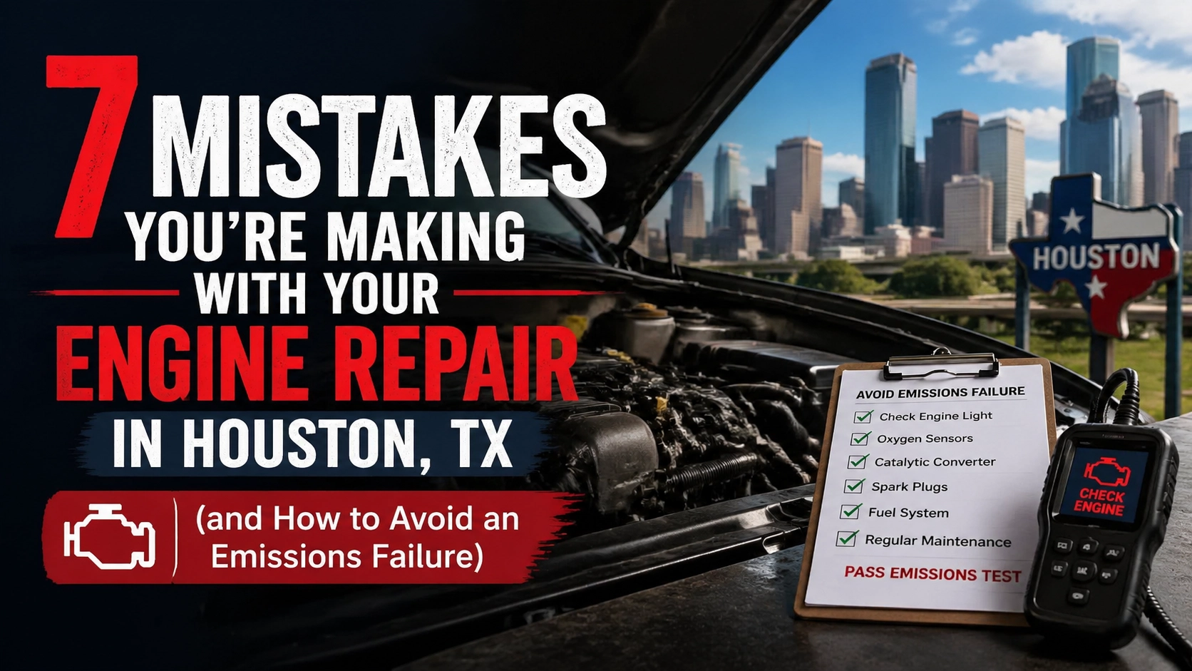 Engine repair mistakes to avoid in Houston, TX for vehicle safety and performance. Expert auto repai.