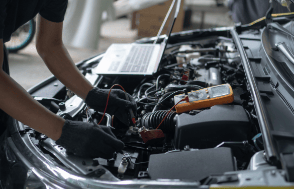 Automotive engine diagnostics and repair services by Trendsetters Customs. Expert car servicing to e.
