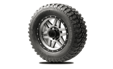 High-Performance Off-Road Tire and Alloy Wheel.