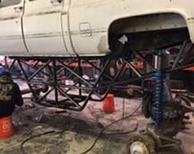 Custom off-road vehicle chassis and suspension by Trendsetters Customs for enhanced performance and.