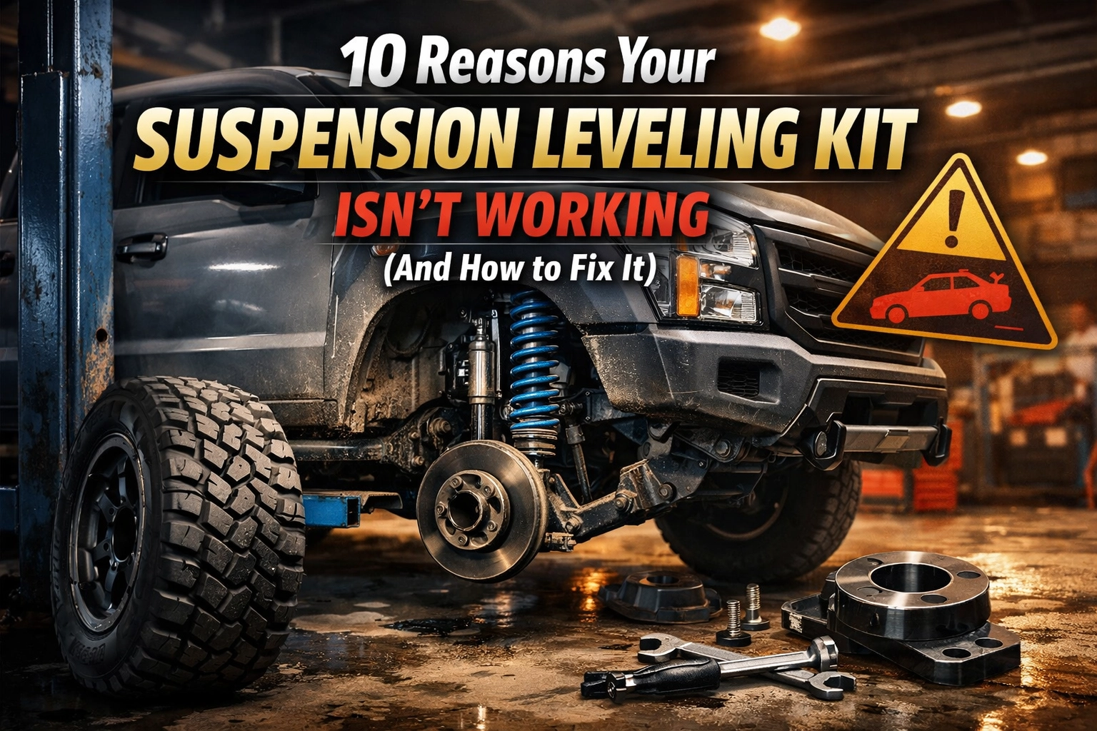 Common issues and solutions for suspension leveling kits on trucks.