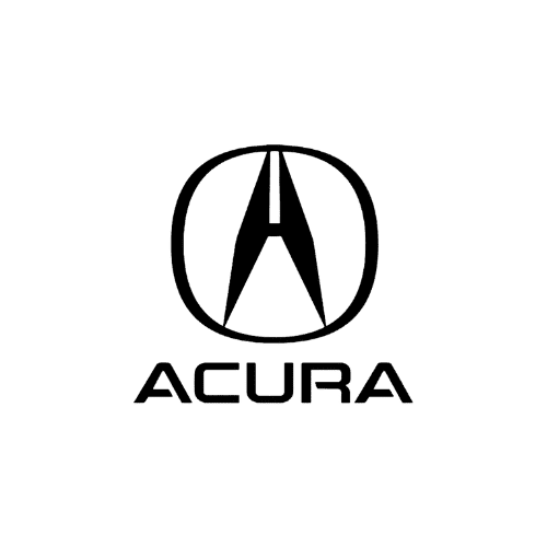 Acura logo on auto repair shop wall, specializing in transmissions and auto repairs.