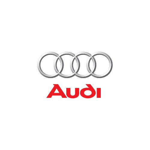 Audi logo with four interlinked rings, symbolizing quality and precision in auto repair services.