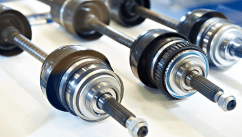 Pair of adjustable dumbbells for strength training and fitness workouts.