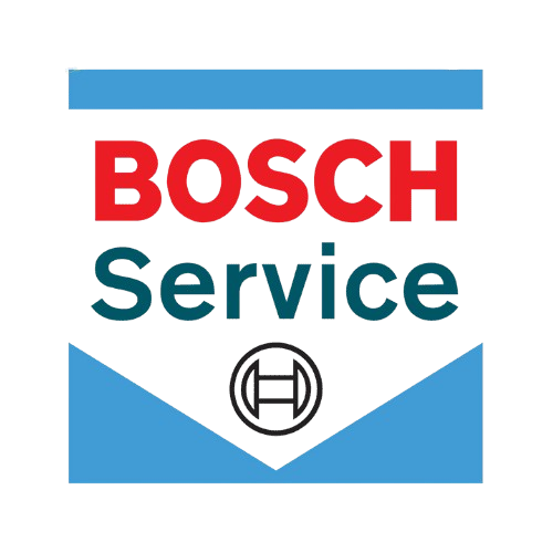 Bosch Car Service auto repair shop logo with transmission and engine repair focus.