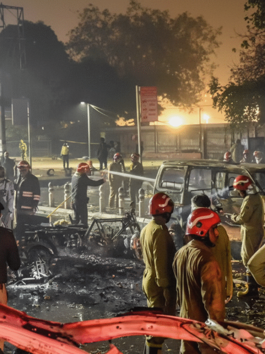 spot of bomb blast near red fort delhi