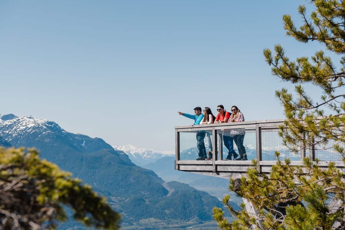 Sea to Sky Gondola tour from Vancouver — gondola cabins over mountain scenery