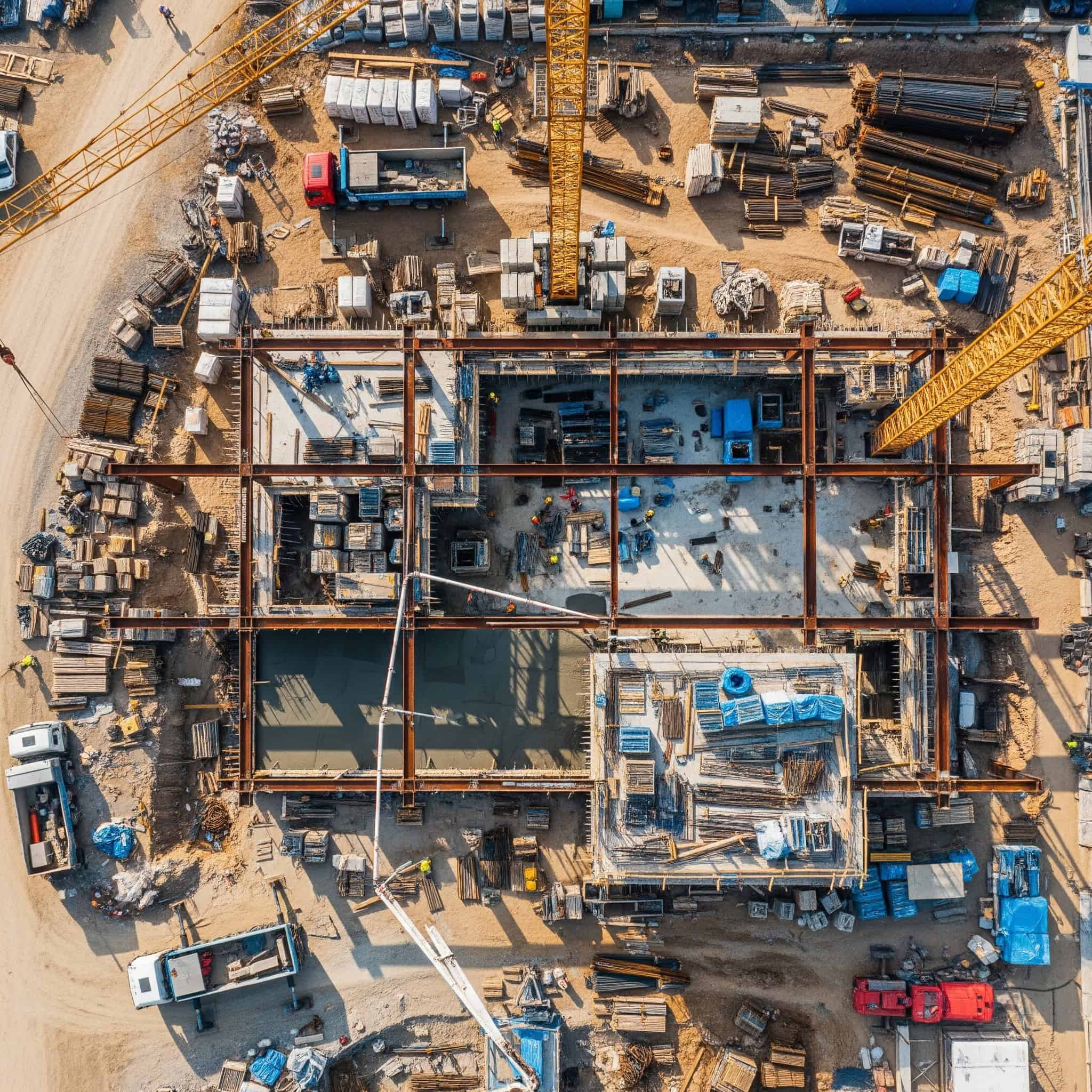 Drone construction progress tracking over time
