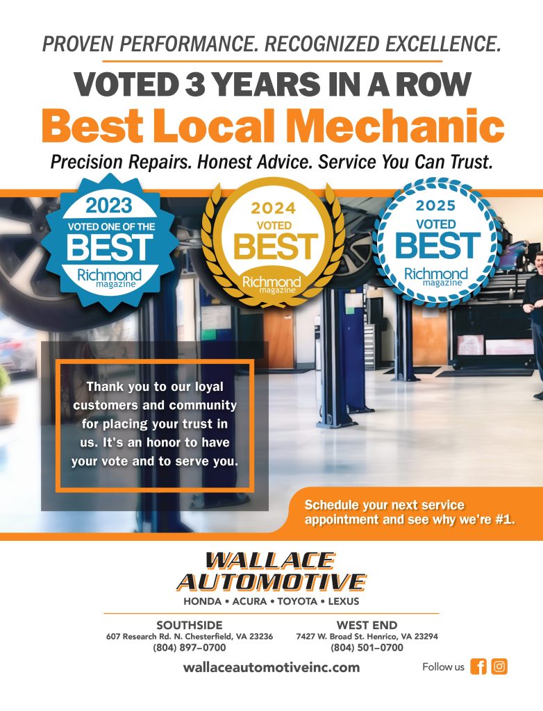 Reliable auto repair services by Wallace Automotive, your trusted local mechanic in Richmond, VA.