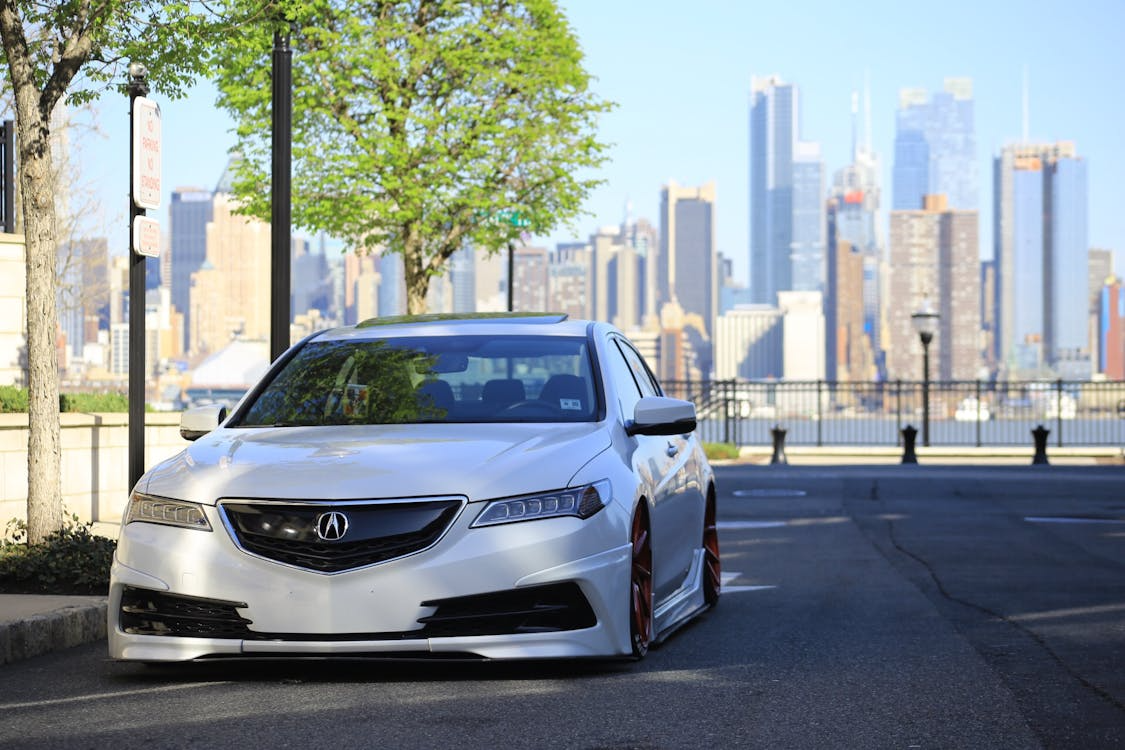 Acura white car