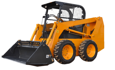 Mini skid steer loader for construction and repair services.
