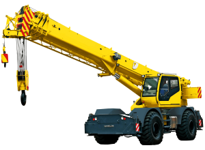 Crane truck lifting heavy equipment at Wilsons House of Automotive & Truck Repair. Expert vehicle an.