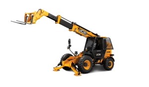 Heavy-duty JCB telehandler for construction and repair services.