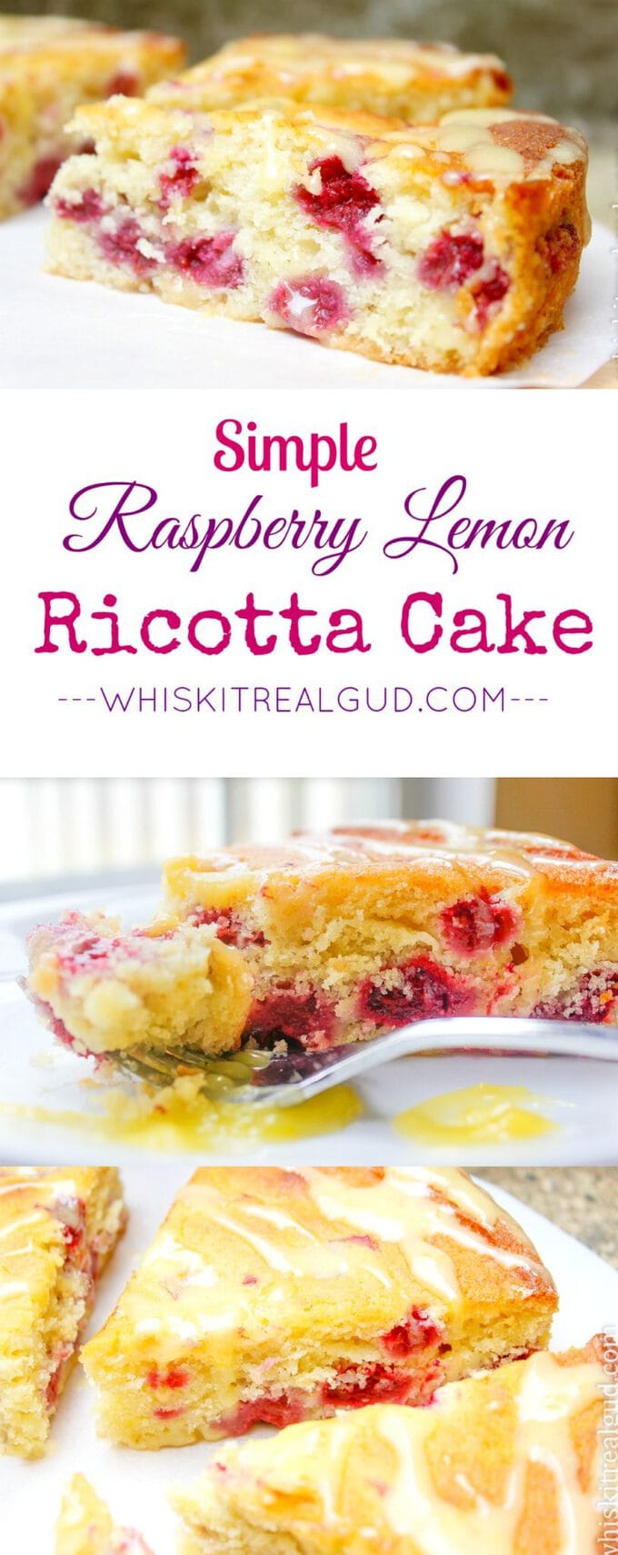 Easy Raspberry Lemon Ricotta Cake 