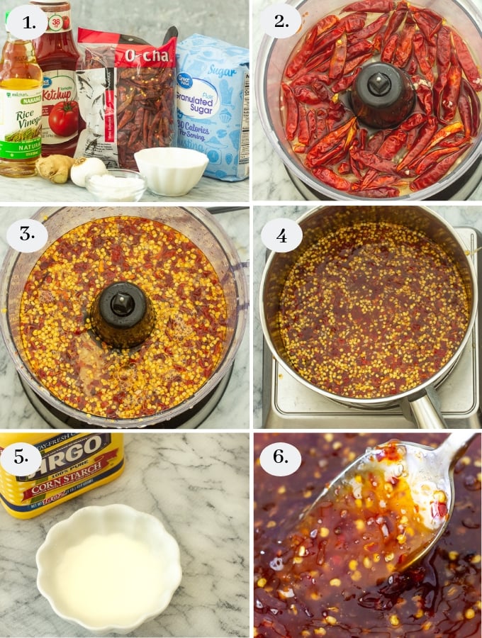 a step by step on how to make sweet thai chili sauce 