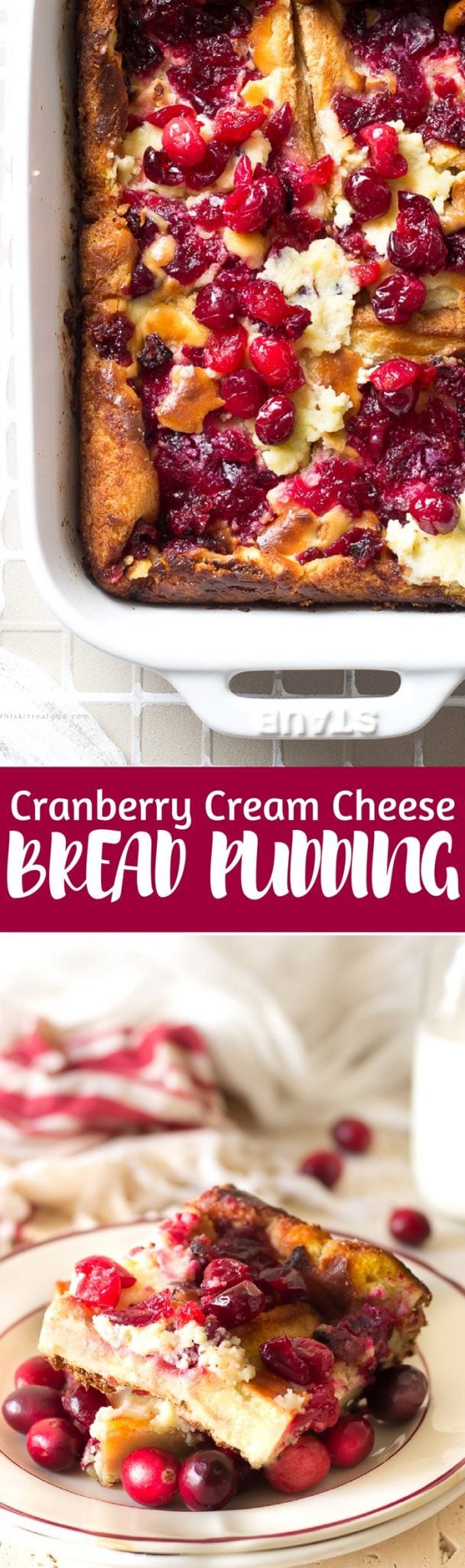 cranberry bread pudding. It's a perfect Christmas breakfast or dessert!
