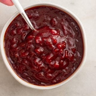 A bowl of thick bbq sauce