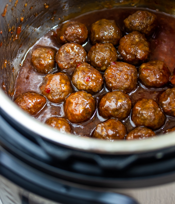 Jelly meatballs in an instant pot