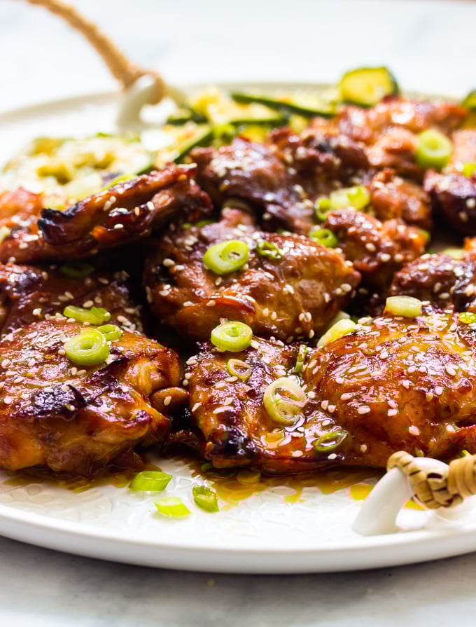 A plate of Korean bulgogi chicken