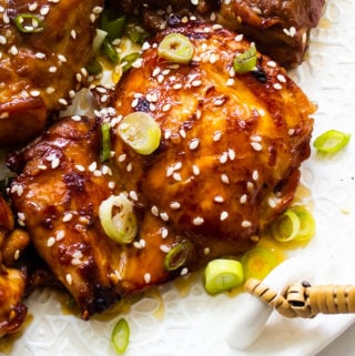 A plate of bulgogi chicken