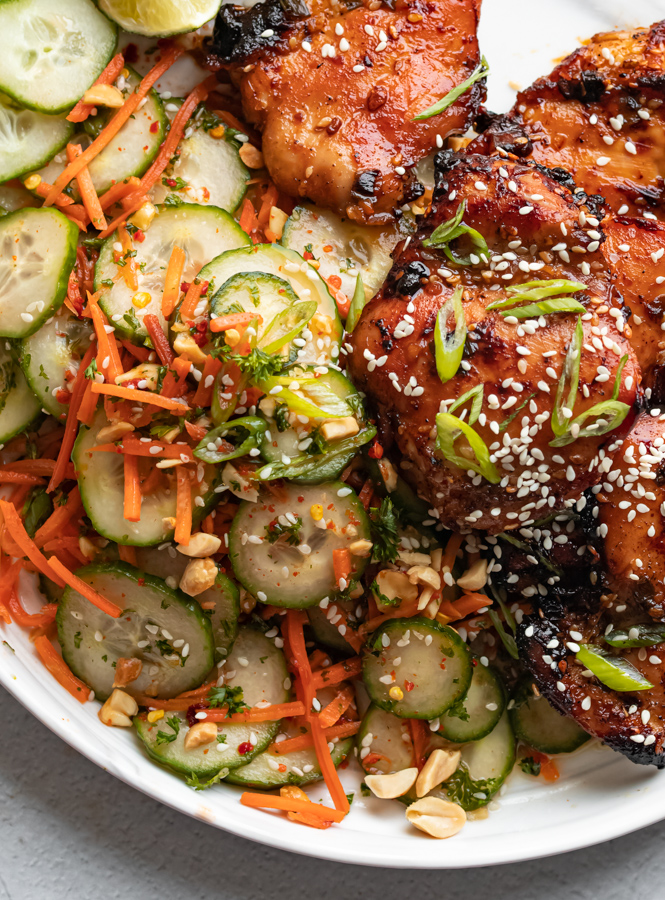 A plate of bulgogi chicken