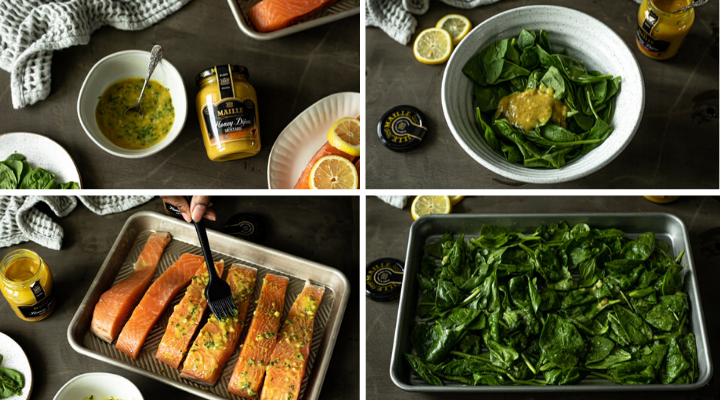 Photos of how to make cook honey mustard salmon in the oven 