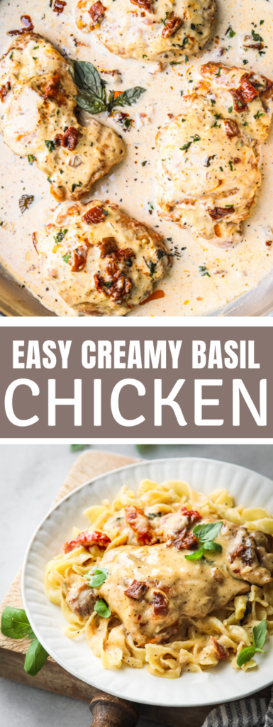 Creamy basil chicken recipe 