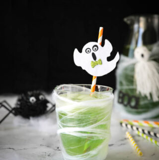 Halloween slime drink for kids in a cup