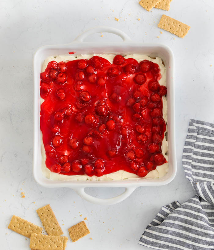  A picture of cherry filling in a pan