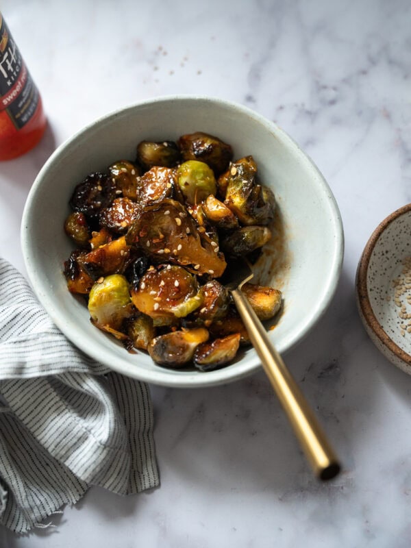 SUPER EASY Roasted Sweet Chili Brussels Sprouts w/Video