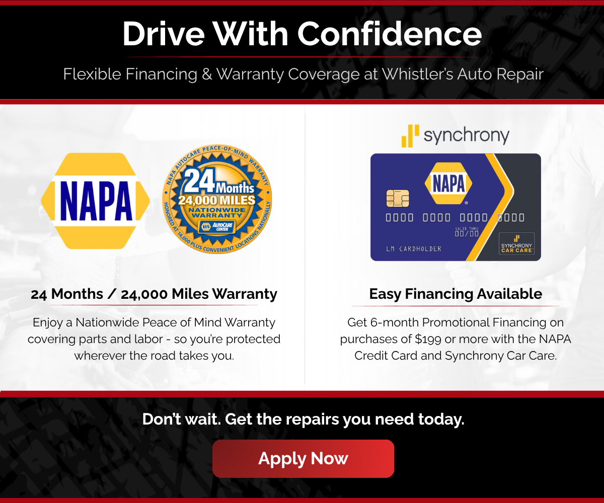 NAPA Auto Parts and 24-Month Warranty Service.