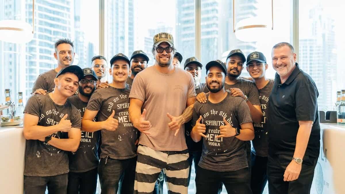 Jason Momoa Celebrates Meili Vodka’s Launch at Ciel Dubai Marina
