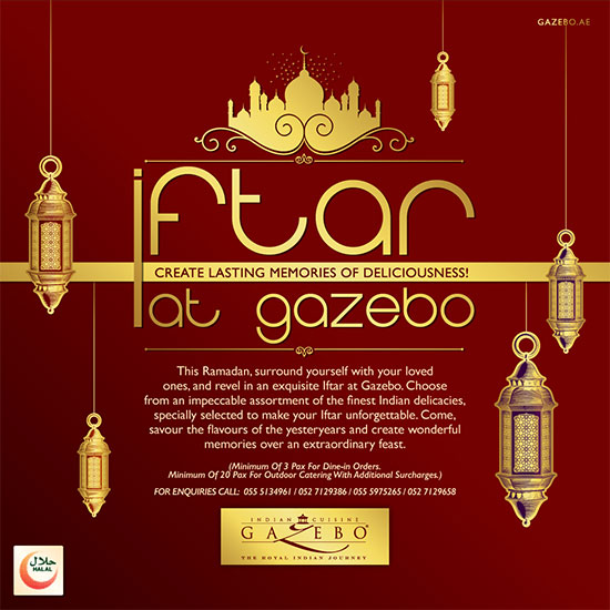 Iftar treats in Ras Al Khaimah Gazebo