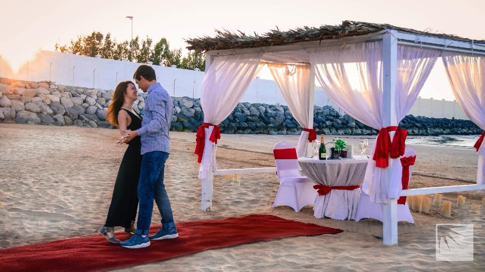 Cabana setup Romantic Dinner in Ras Al Khaimah