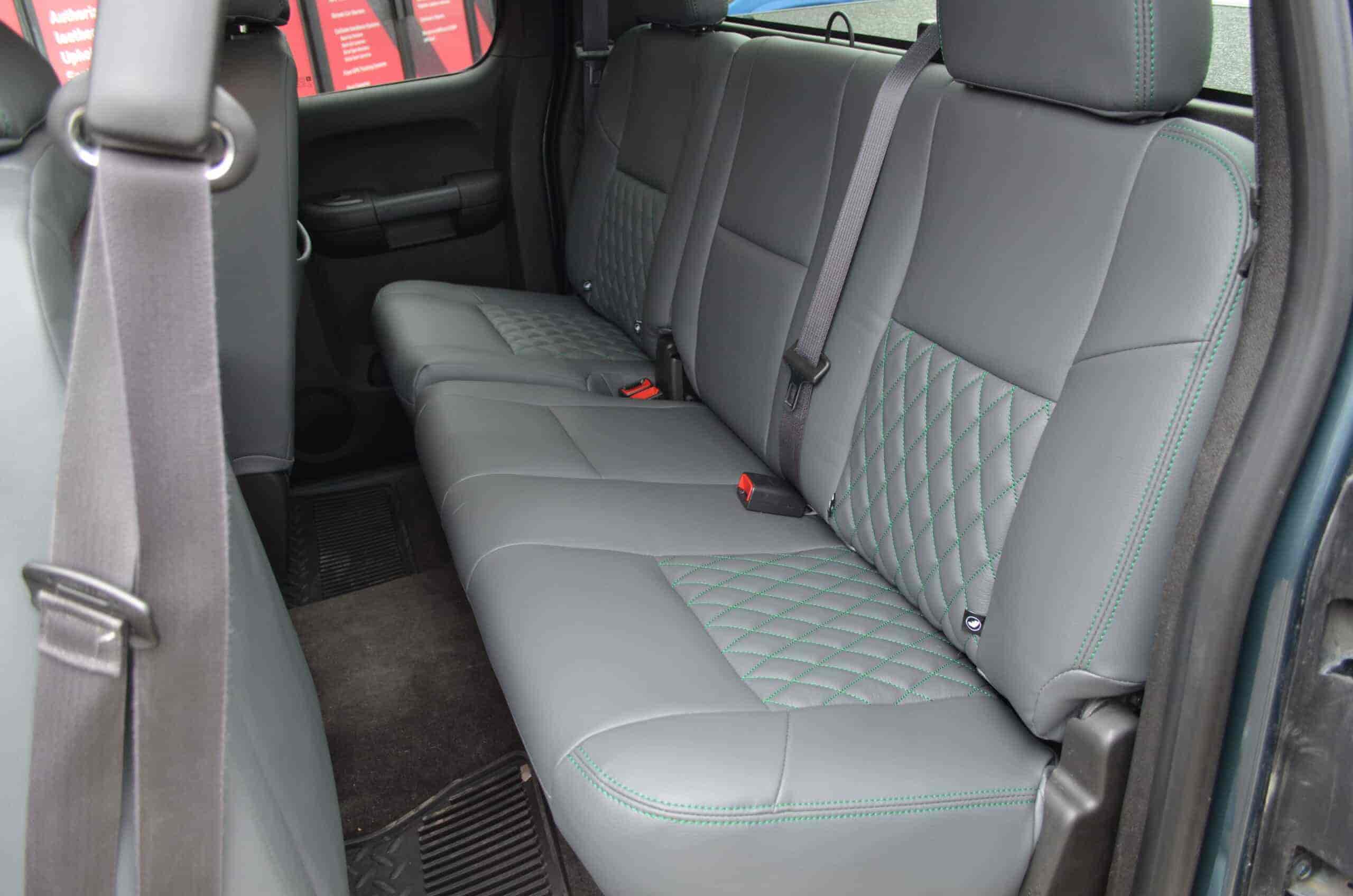 Interior vehicle seat upholstery restoration and customization.