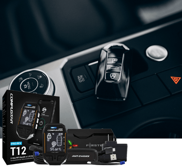 Modern car key fob and remote system for vehicle security and convenience.