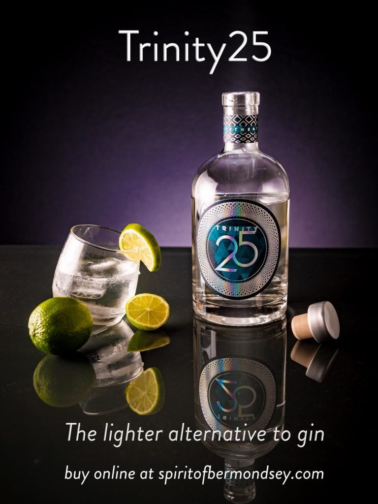 Trinity 25 Spirit of Bermondsey Kent product photographer