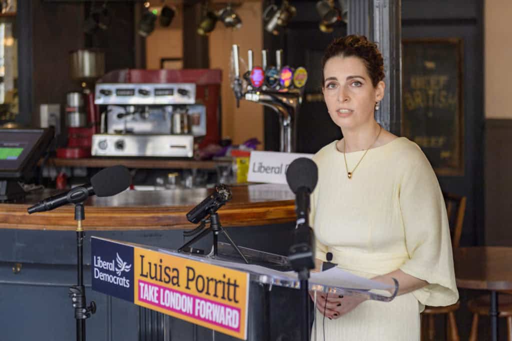 Luisa Porritt london mayor lib dem launch AKP 210316 110836a