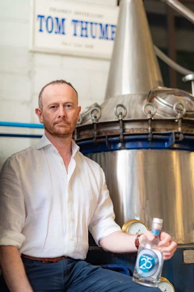 Nick Johnson at the distillery Trinity 25 Spirit of Bermondsey London product photographer