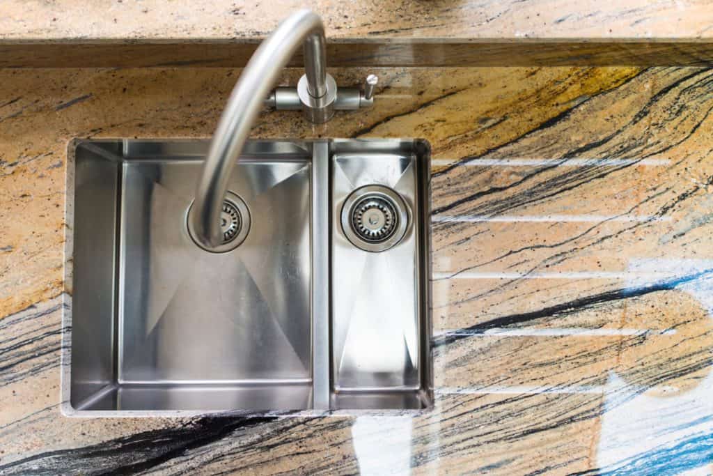 product photography granite worktop undermount sink lemon spice granite