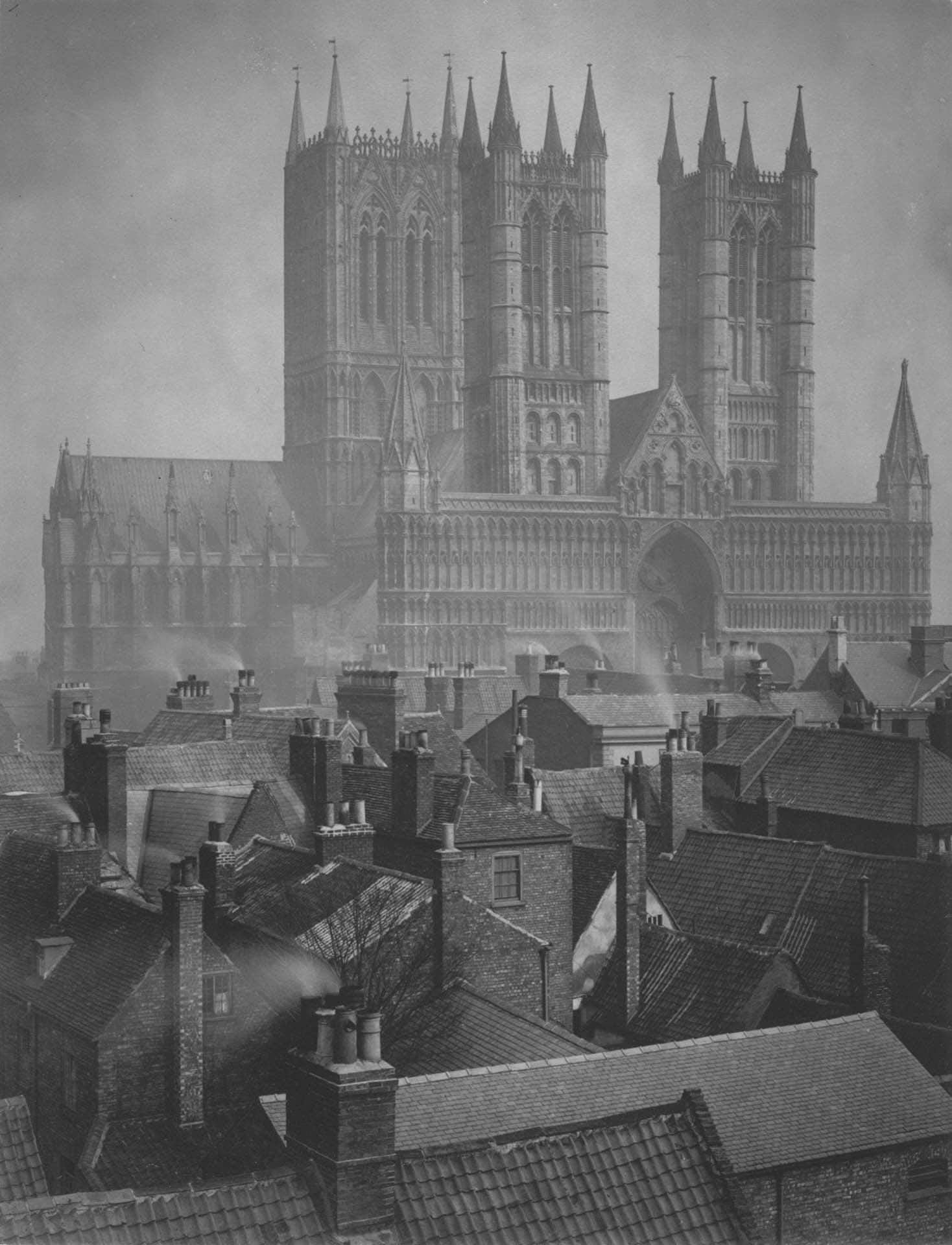 Lincoln Cathedral from the castle 1898 Frederick Evans