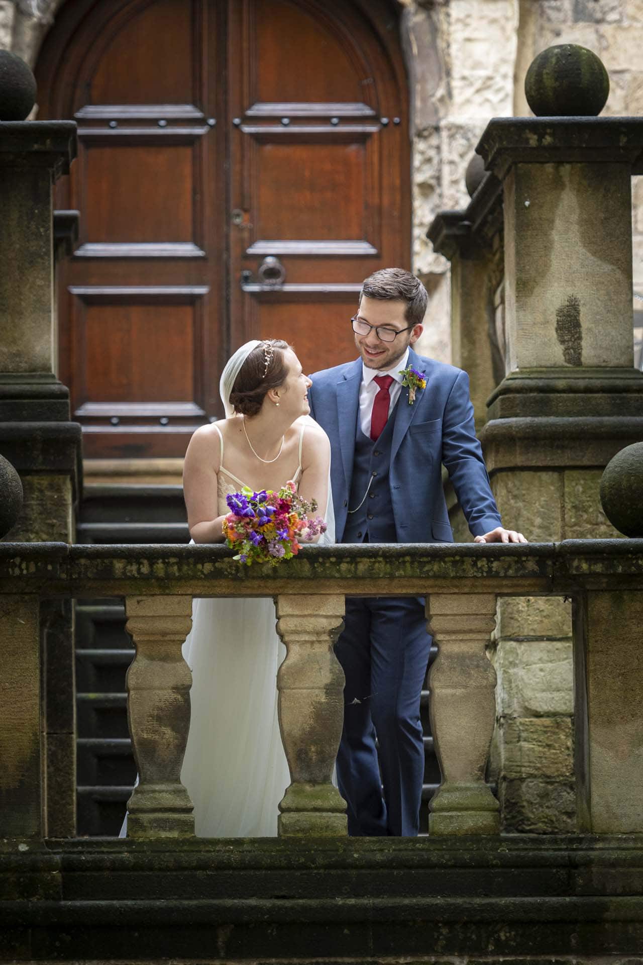 London wedding photographer portraits of the bride and groom