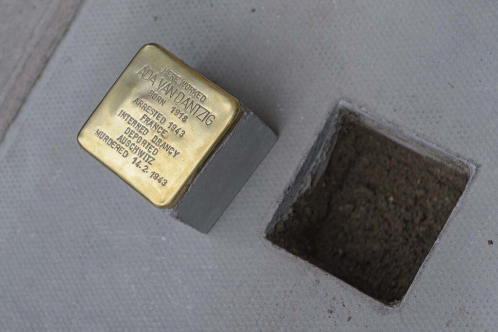 Stolperstein Ada van Dantzig Soho London 30 May 22 105301 a