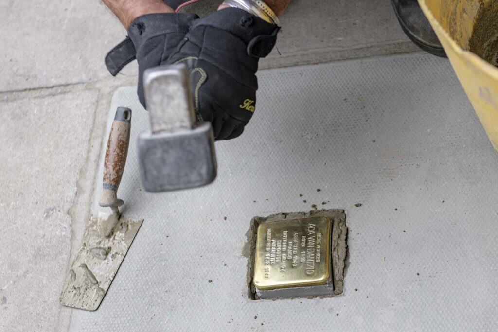 Stolperstein Ada van Dantzig Soho London 30 May 22 110056 a