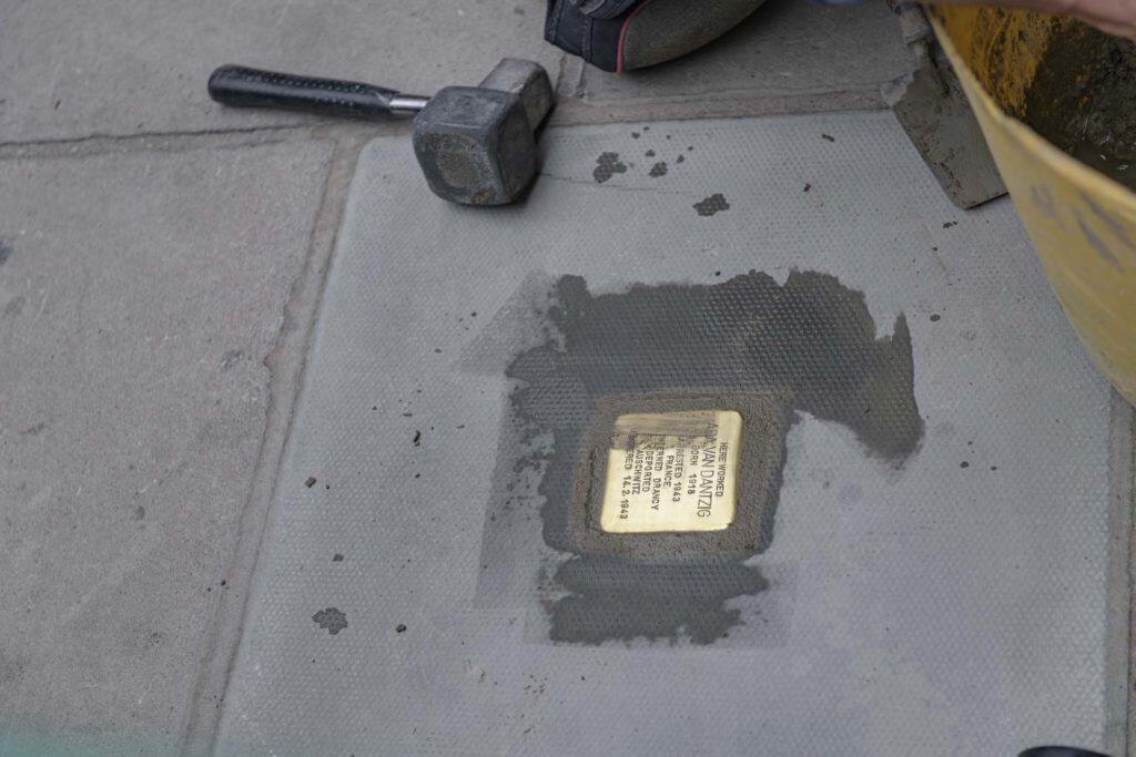 Stolperstein Ada van Dantzig Soho London 30 May 22 110351 a