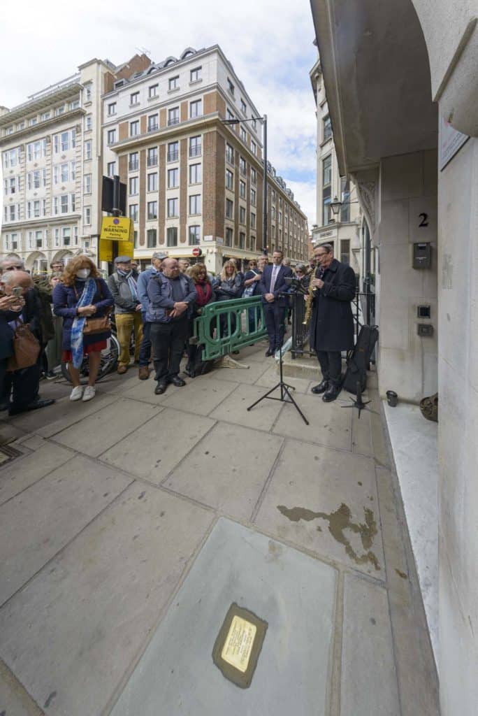 Stolperstein Ada van Dantzig Soho London 30 May 22 111701-2 a